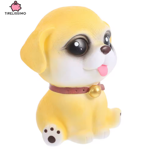 Tirelire-chiens-manga jaune