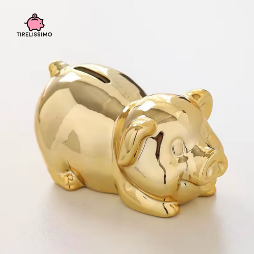 Goldenes Schweinchen-Sparschwein