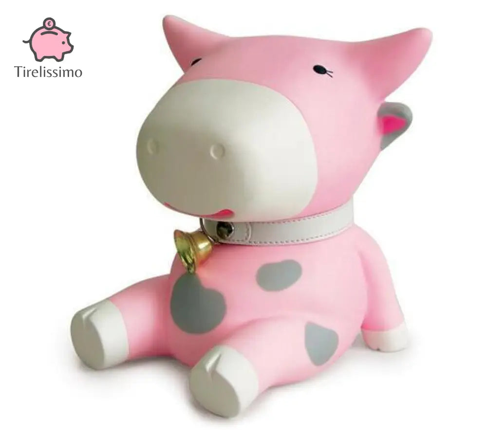 Grande Tirelire Vache Rose