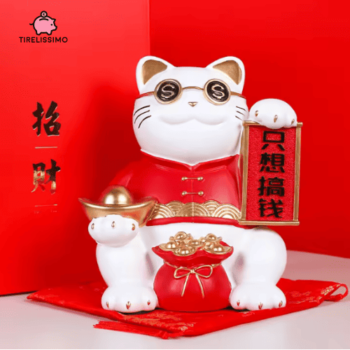 Tirelire Chat De La Fortune Blanc