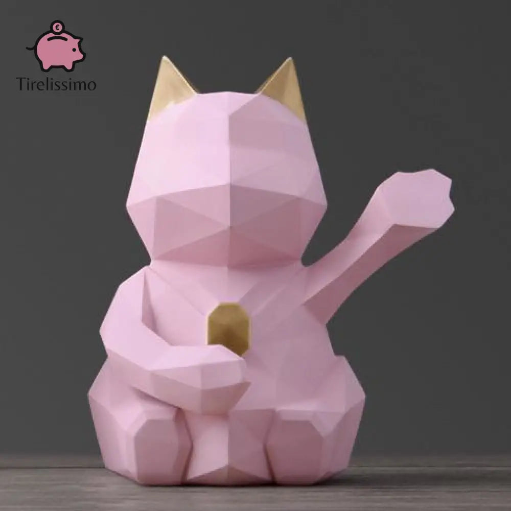 Tirelire Chat De La Fortune Rose / Grande