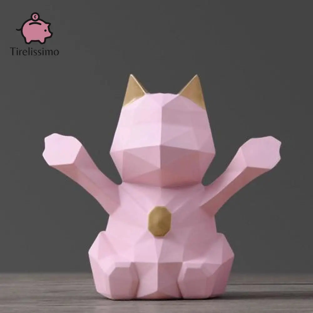 Tirelire Chat De La Fortune Rose / Petit