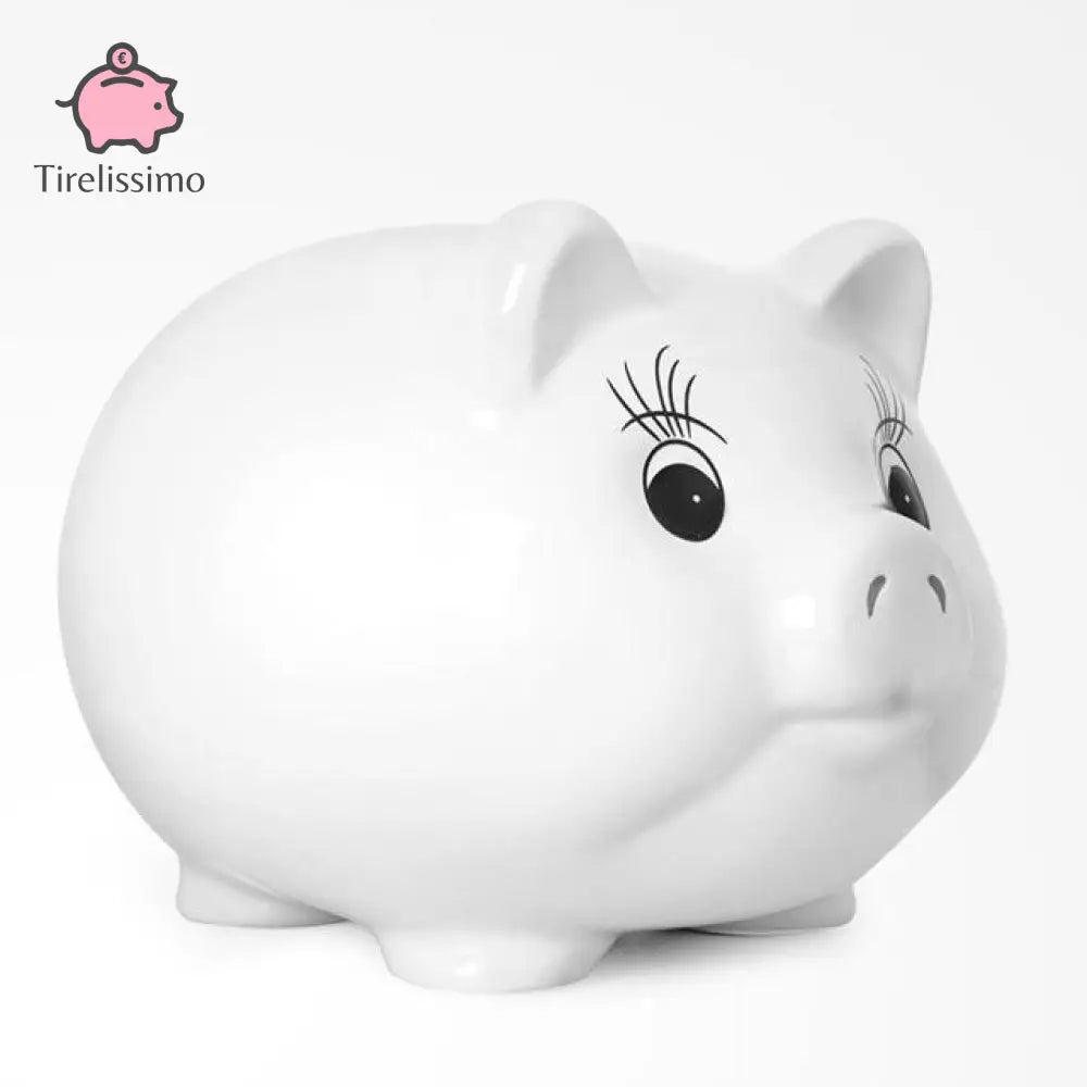 Tirelire Cochon Xxl Blanc / 2