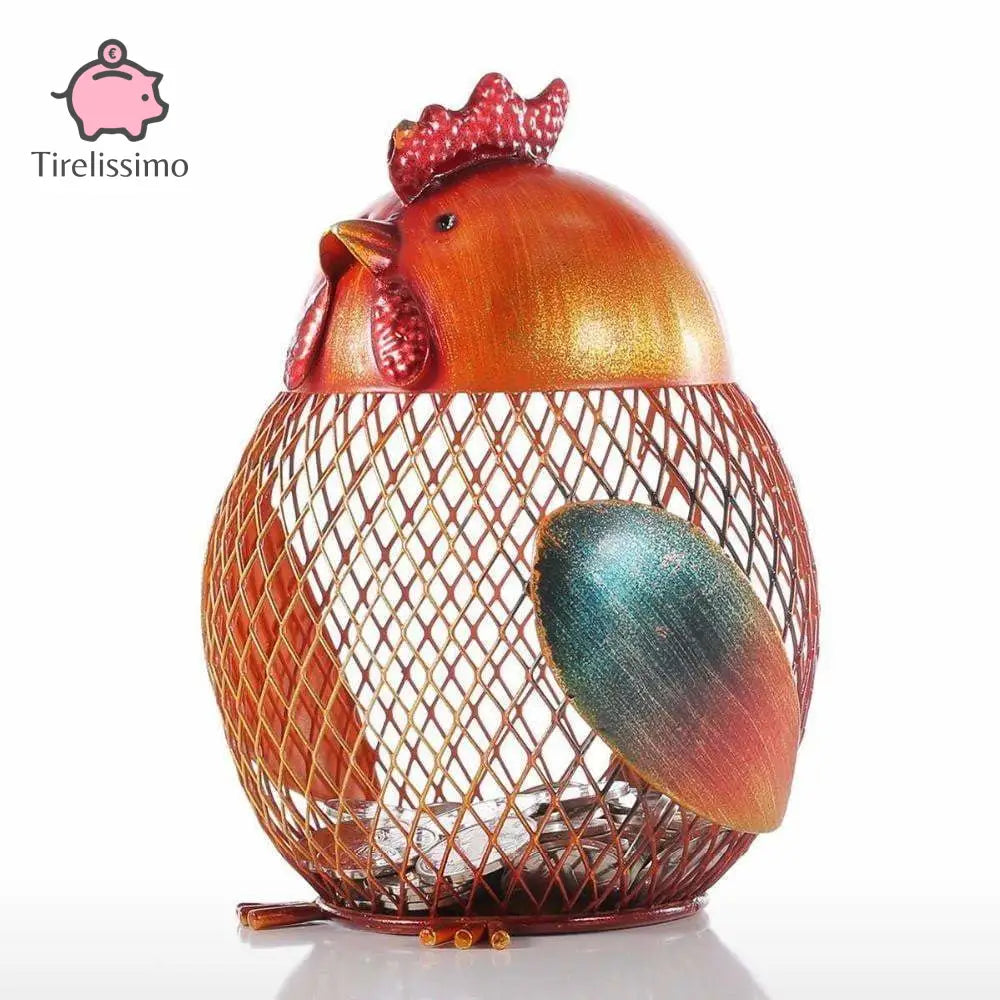 Tirelire Coq Métal