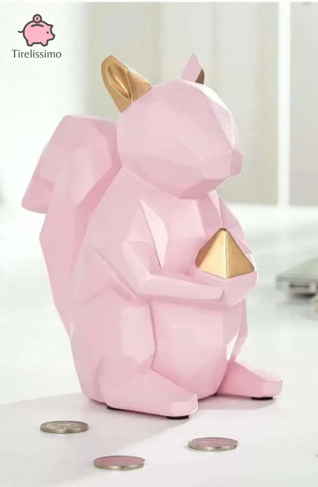 Tirelire Écureuil Rose