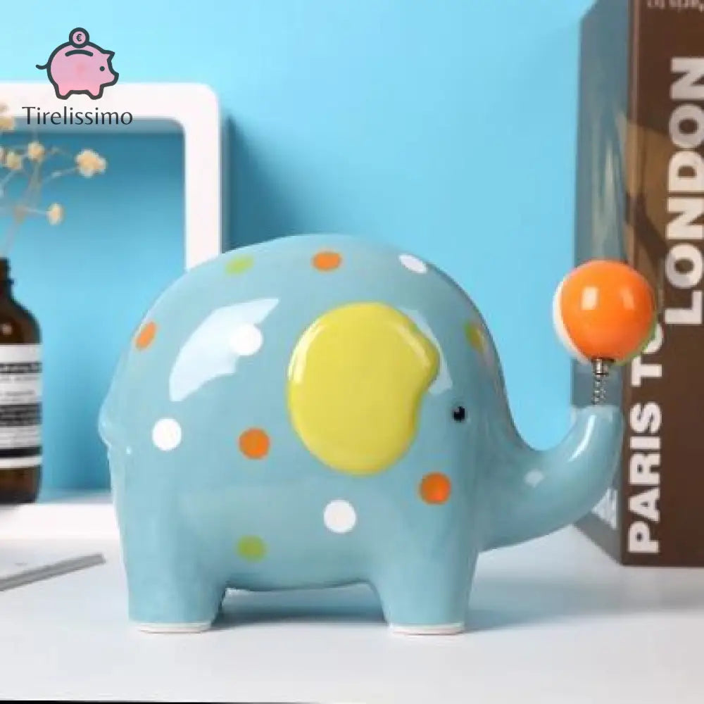 Tirelire Éléphant Bébé Bleu