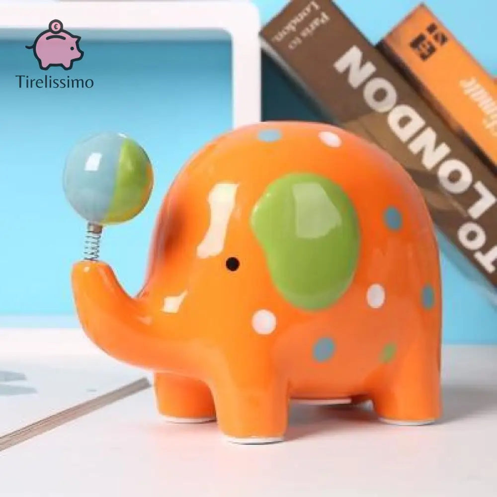 Tirelire Éléphant Bébé Orange