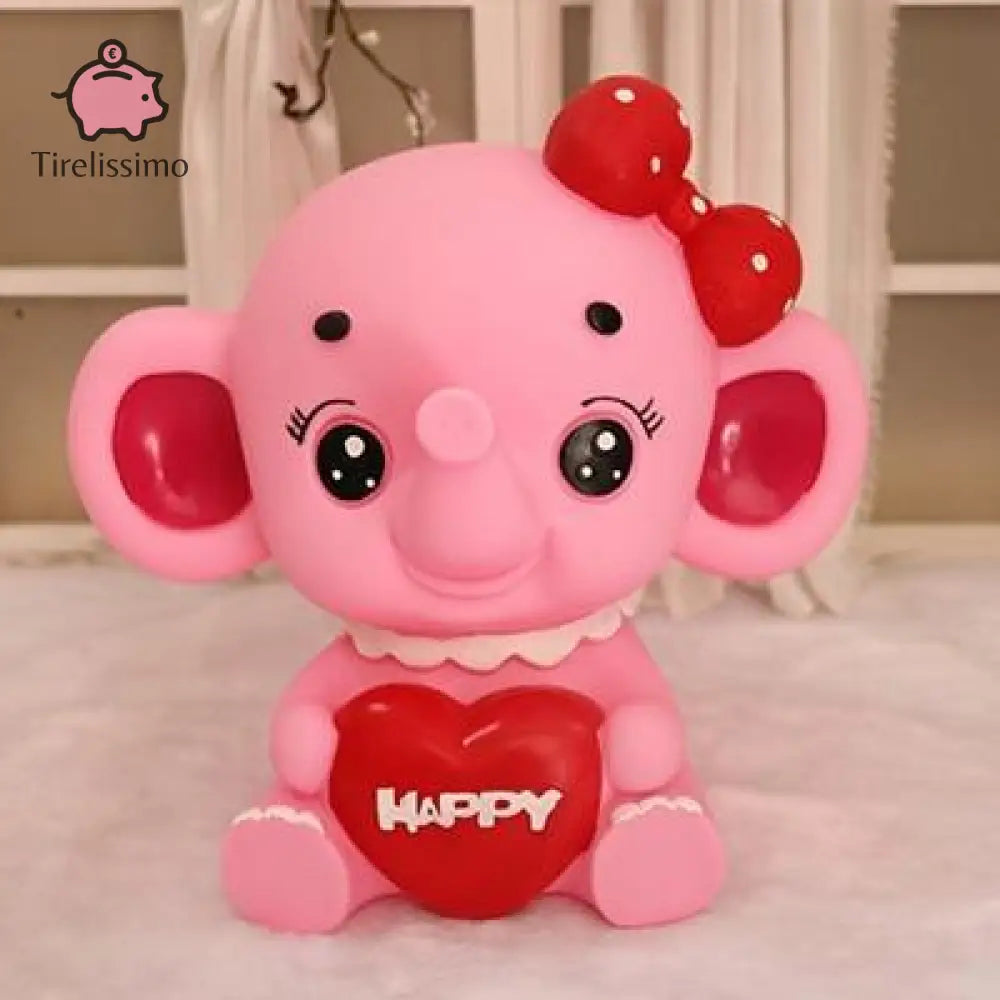 Tirelire Éléphant Enfant Rose