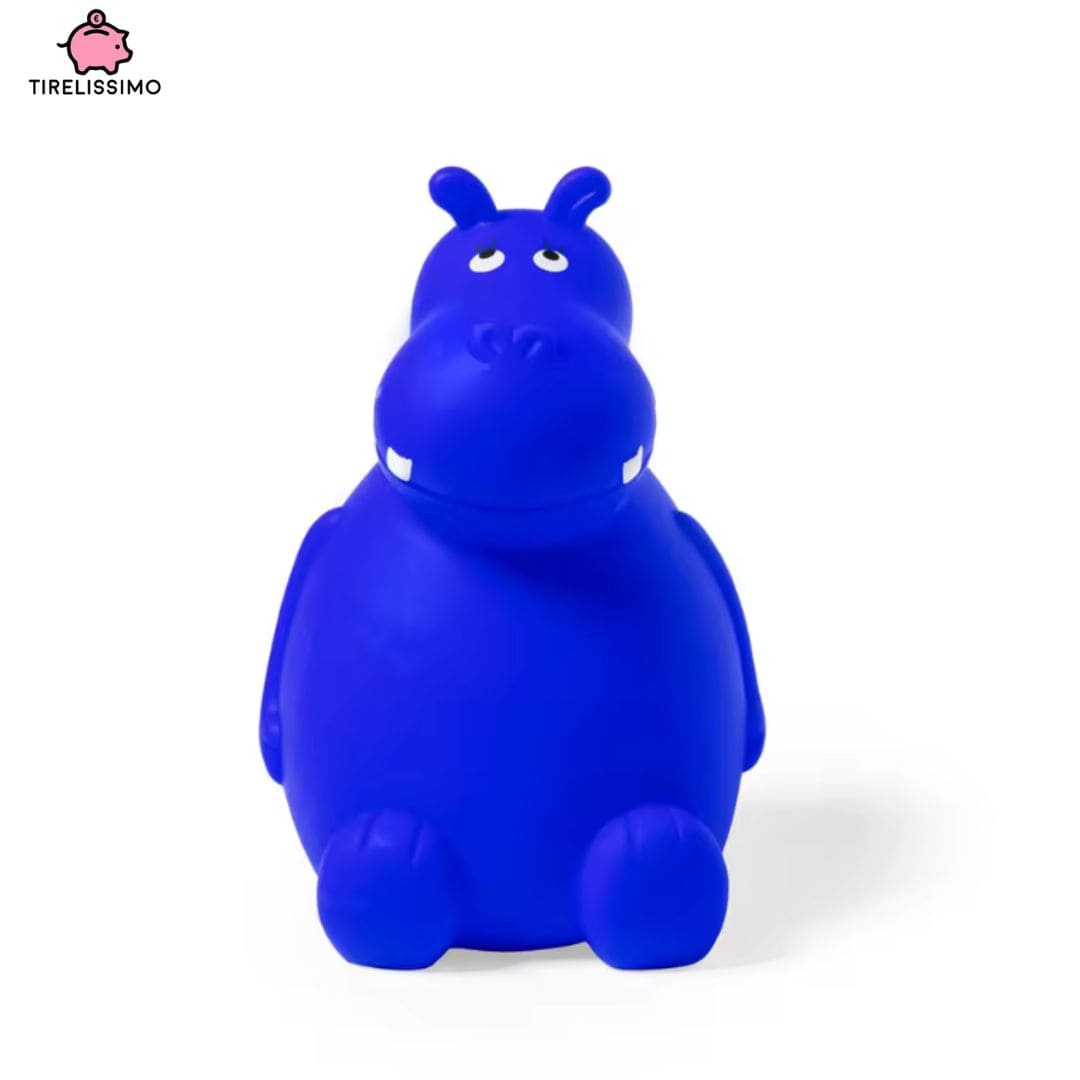 Tirelire Hippopotame Énervé Bleu