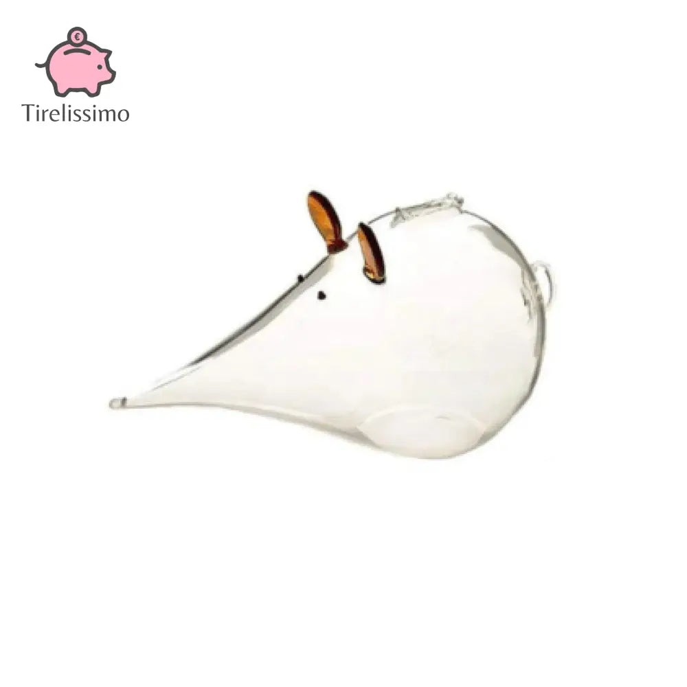 tirelire souris en verre