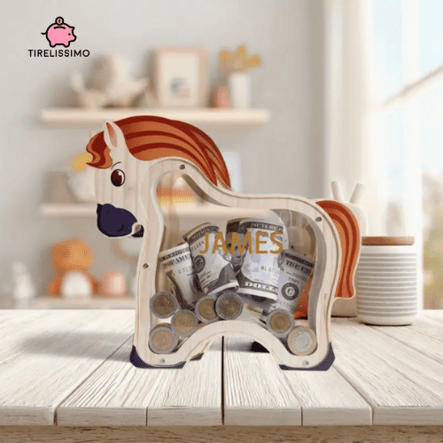 Tirelire Cheval En Bois