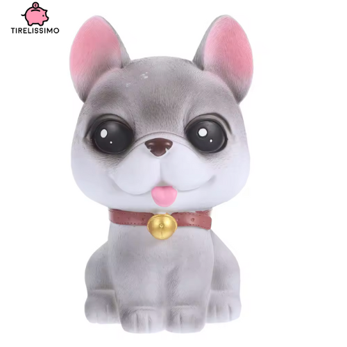 Tirelire-chiens-manga gris