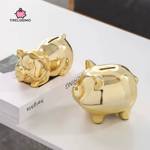 Goldenes Schweinchen-Sparschwein