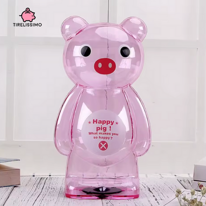 Großes transparentes Sparschwein