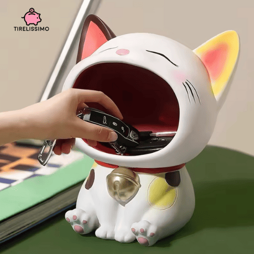 Tirelire Chat Mange Pièce