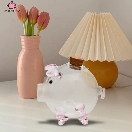 Tirelire Cochon Chromé Rose