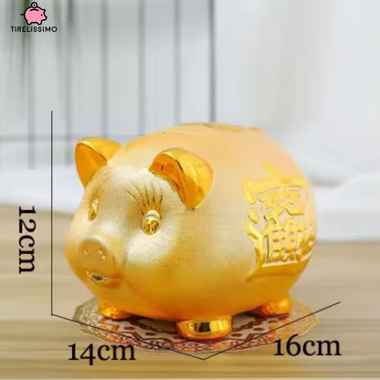 Tirelire Cochon Doré