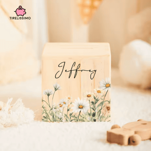 Tirelire en Bois Fait Main