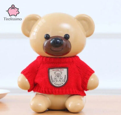 Tirelire Nounours Rouge