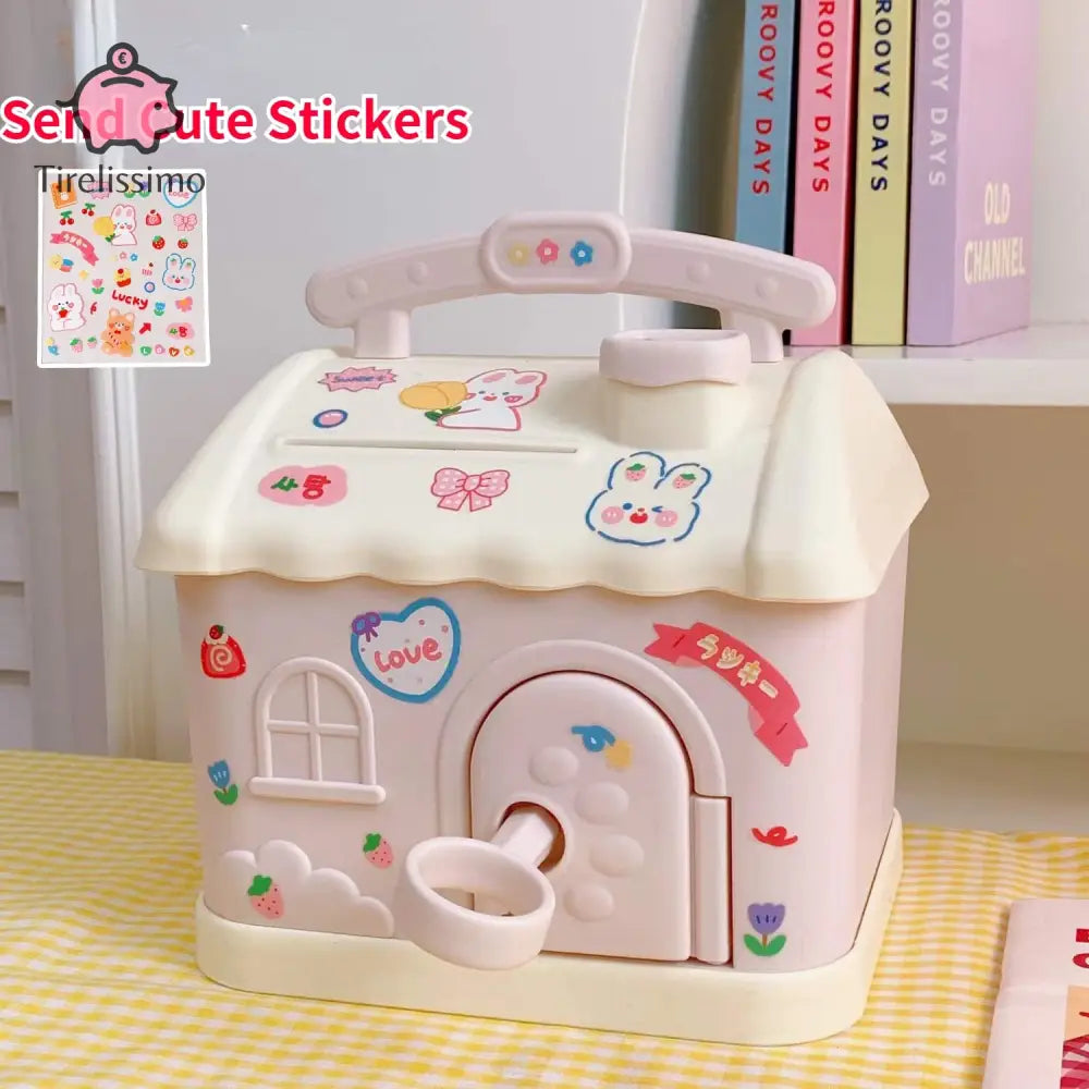 Tirelire Petite Fille Rose Stickers