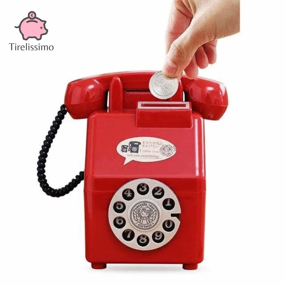 Tirelire Téléphone Rouge